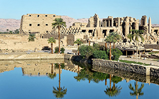 Blick auf Karnak Tempel