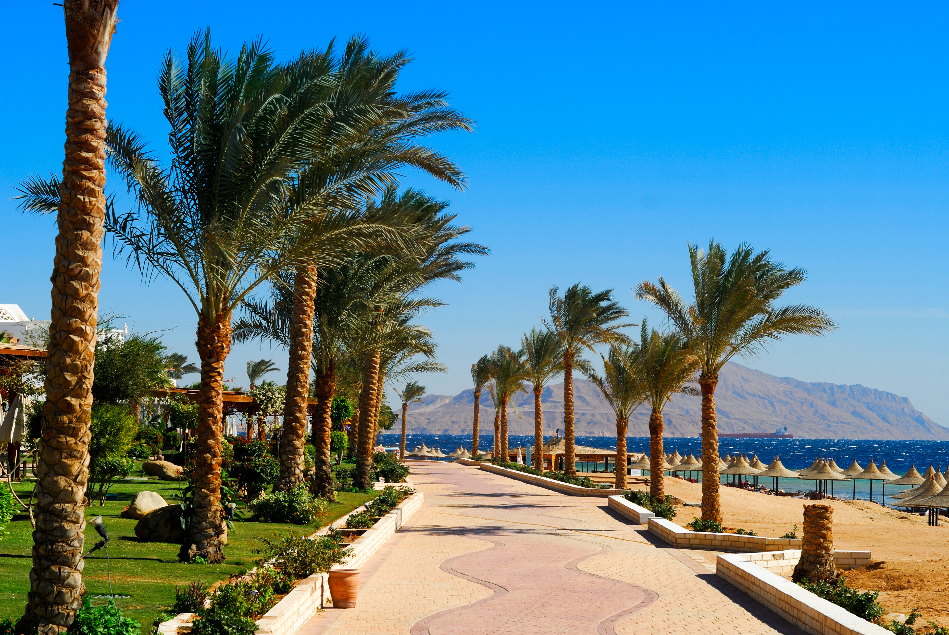 Promenade am Strand in Sharm El Sheikh