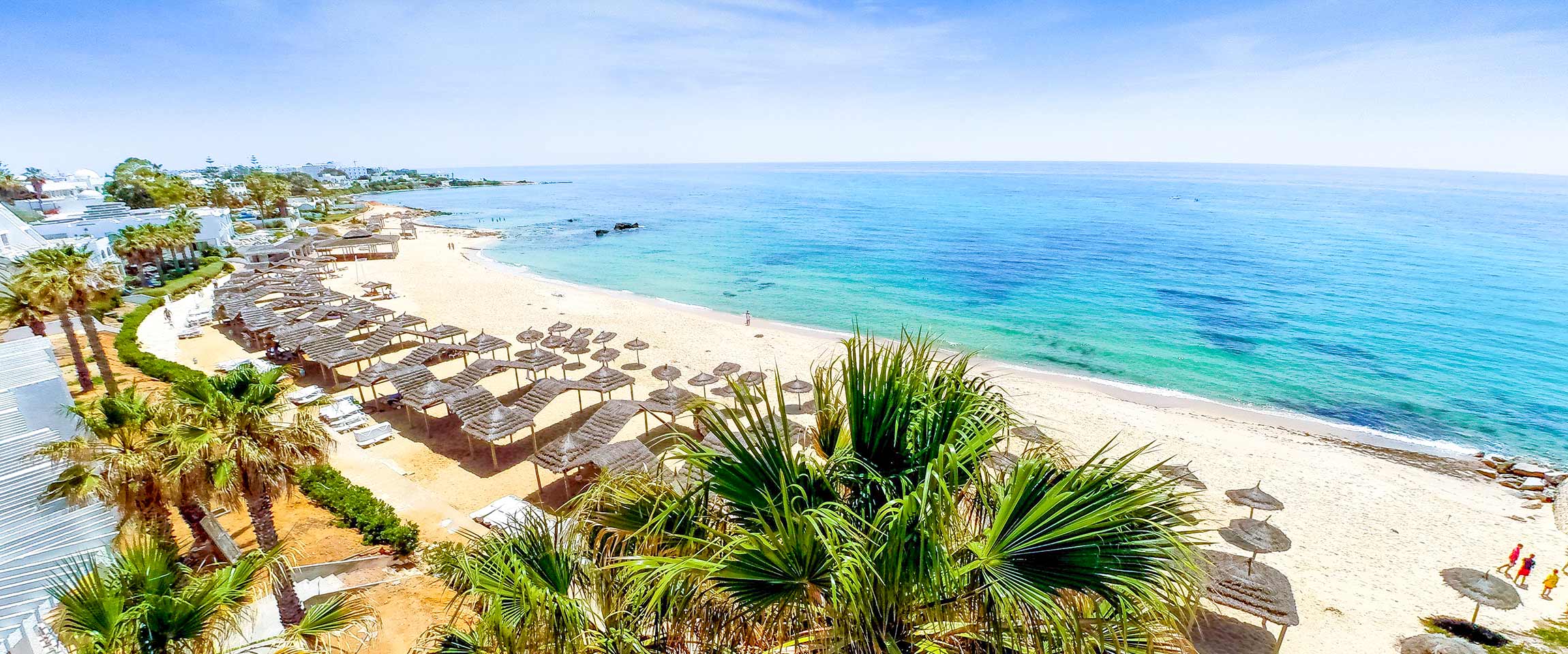 Strandanlage eines Hotels in Hammamet in Tunesien