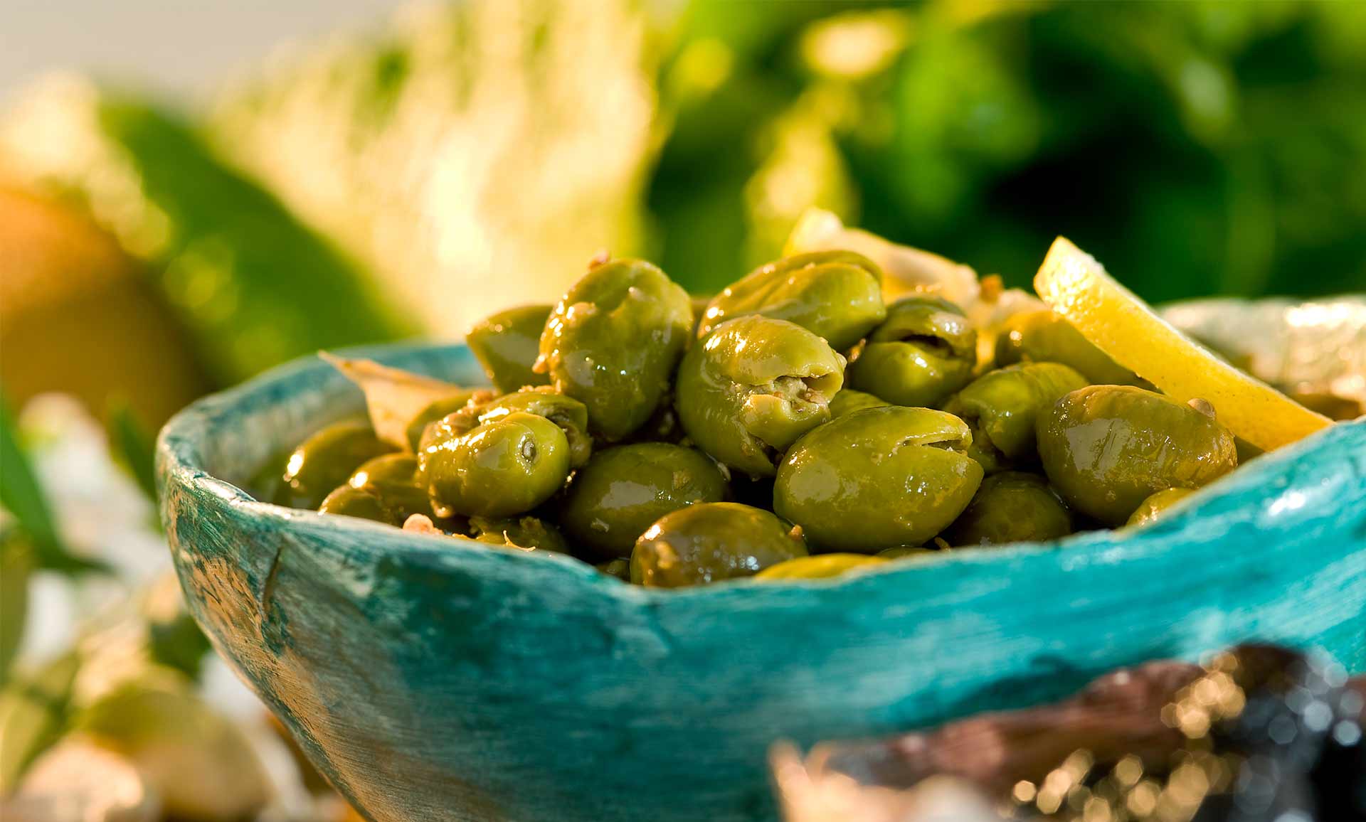 Oliven-Schüssel in einem Restaurant in Zypern